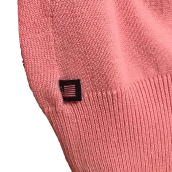 Polo Jeans Ralph Lauren Argyle Turtleneck Sweater Pink /Black Diamond Size Large - Picture 3 of 7